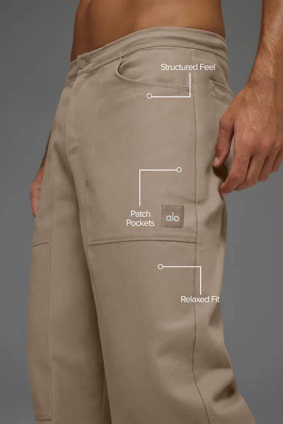 Pantalones de carpintero de lona de algodón - Gravel