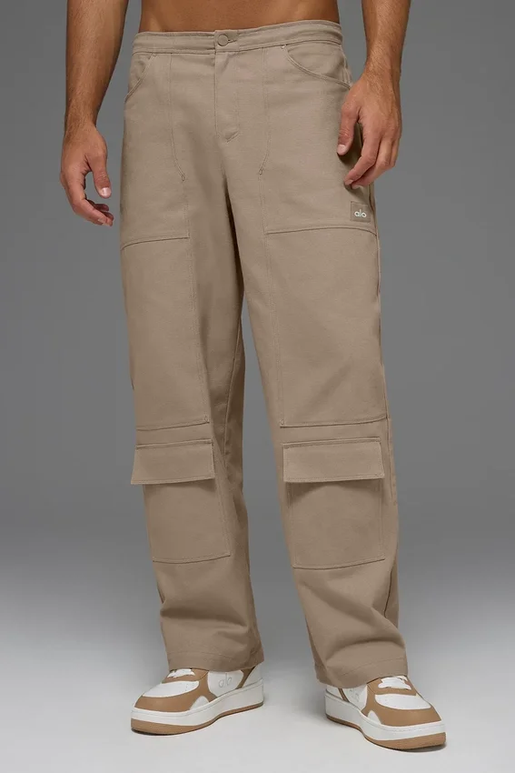 Pantalones de carpintero de lona de algodón - Gravel