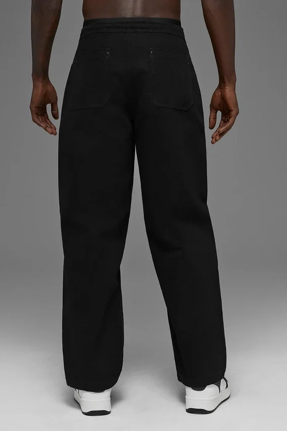 Pantalones de carpintero de lona de algodón - Negro