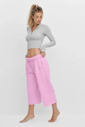 Pantalones de chándal Accolade Cutoff - Rosa Candy Heart