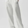Pantalones de chándal Accolade de corte recto - Blanco jaspeado