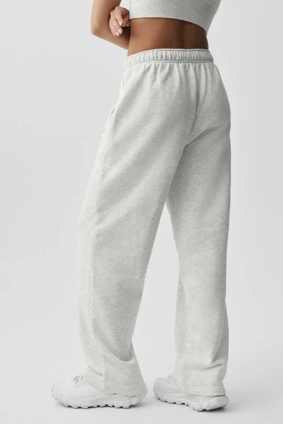 Pantalones de chándal Accolade de corte recto - Blanco jaspeado
