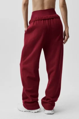 Pantalones de chándal Accolade de corte recto – Rojo Romance de Verano