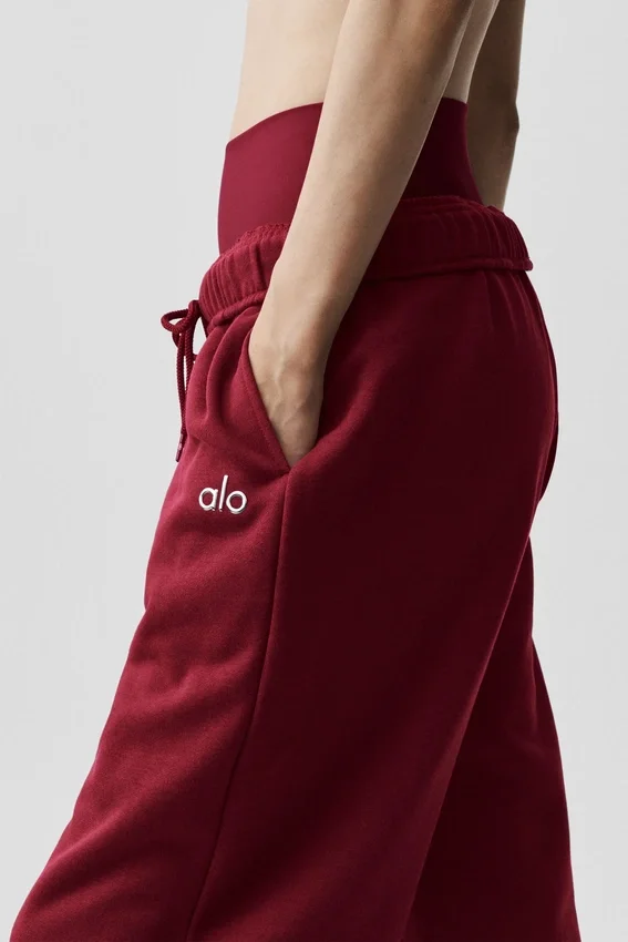 Pantalones de chándal Accolade de corte recto - Rojo Romance de Verano