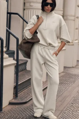 Pantalones de chándal Accolade de pierna recta - Avena jaspeada