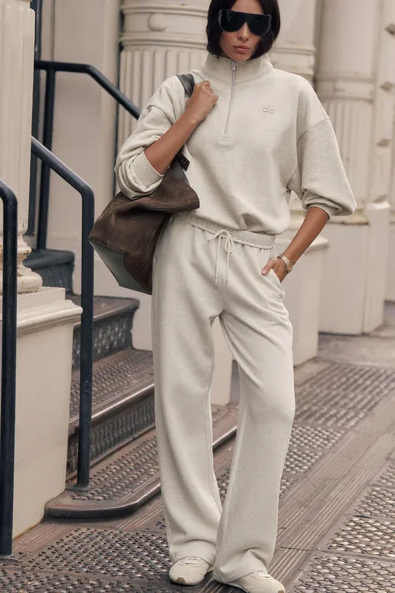 Pantalones de chándal Accolade de pierna recta - Avena jaspeada