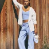 Pantalones de chándal Accolade de pierna recta - Azul Provenza claro