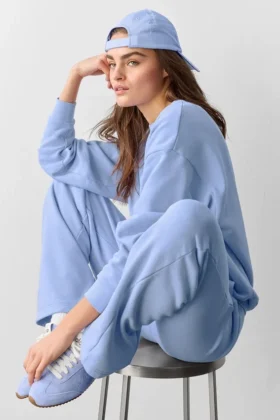 Pantalones de chándal Accolade de pierna recta – Azul Provenza claro
