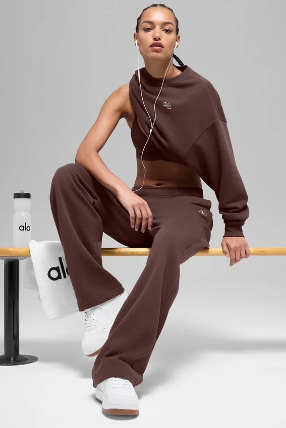 Pantalones de chándal Accolade de pierna recta - Brownstone