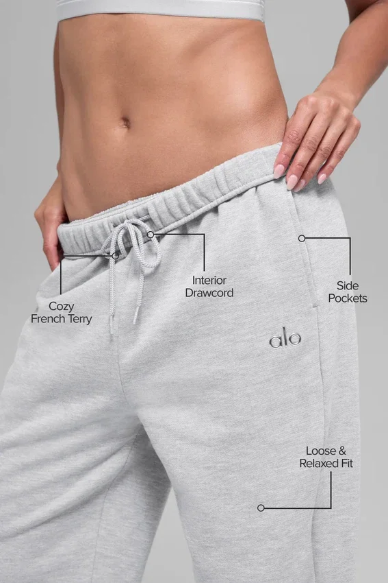 Pantalones de chándal Accolade de pierna recta - Gris jaspeado deportivo