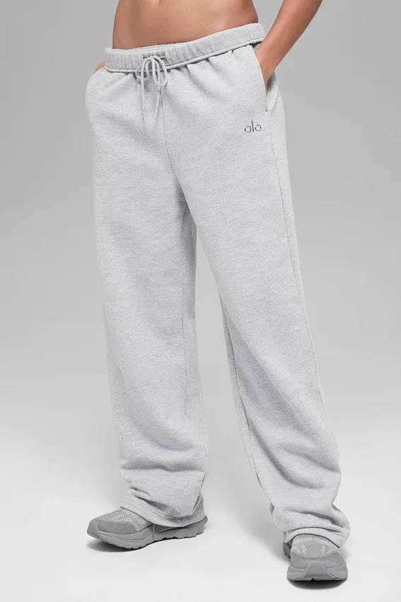 Pantalones de chándal Accolade de pierna recta - Gris jaspeado deportivo