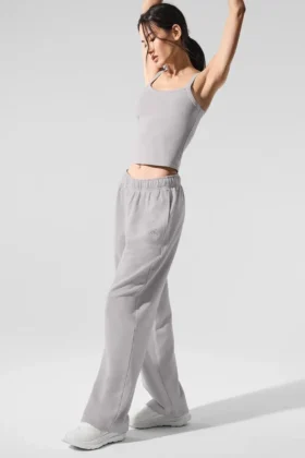 Pantalones de chándal Accolade de pierna recta lavados - Lavado gris cielo