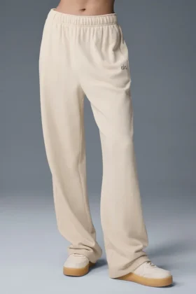 Pantalones de chándal Accolade de pierna recta - Leche de avena