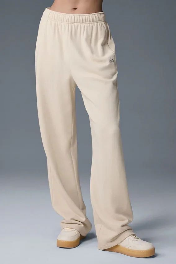 Pantalones de chándal Accolade de pierna recta - Leche de avena