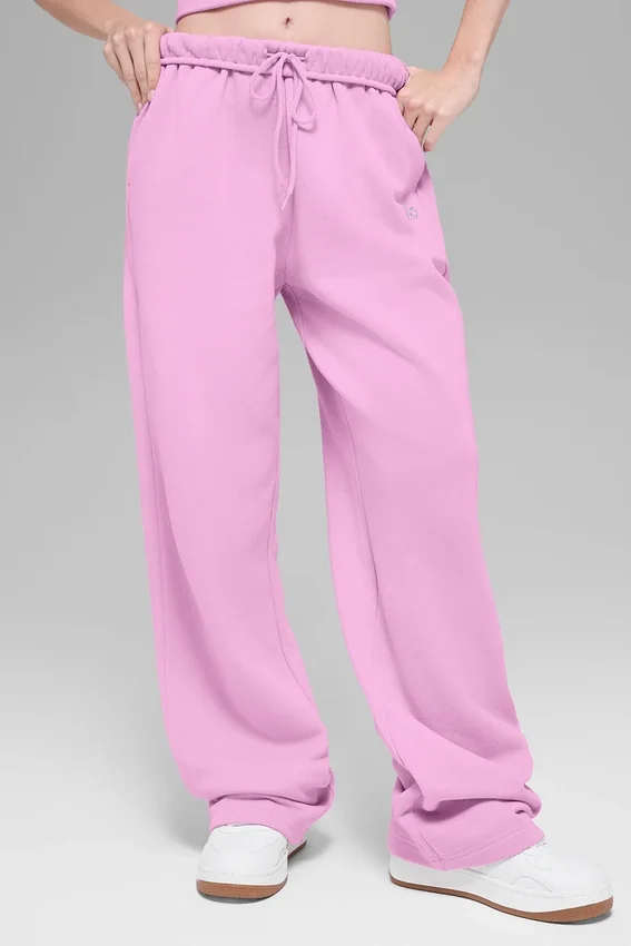 Pantalones de chándal Accolade de pierna recta - Rosa corazón de caramelo