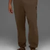 Pantalones de chándal de felpa francesa de peso pesado con dobladillo «Renown» – Espresso