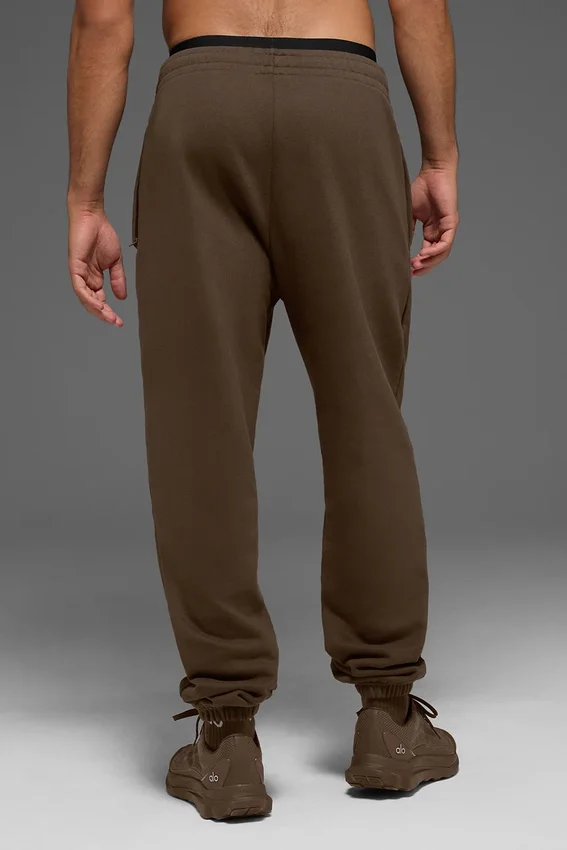 Pantalones de chándal de felpa francesa de peso pesado con dobladillo «Renown» – Espresso