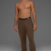 Pantalones de chándal de felpa francesa de peso pesado con dobladillo «Renown» – Espresso