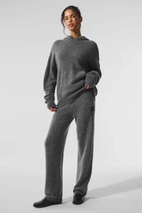 Pantalones de chándal de lana y cachemira New Class - Gris platino