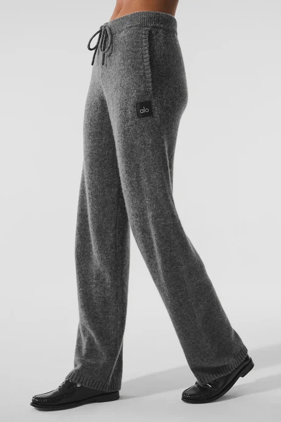 Pantalones de chándal de lana y cachemira New Class - Gris platino