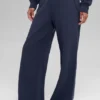 Pantalones de chándal de pierna ancha Serenity - Azul marino