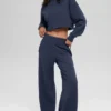 Pantalones de chándal de pierna ancha Serenity - Azul marino