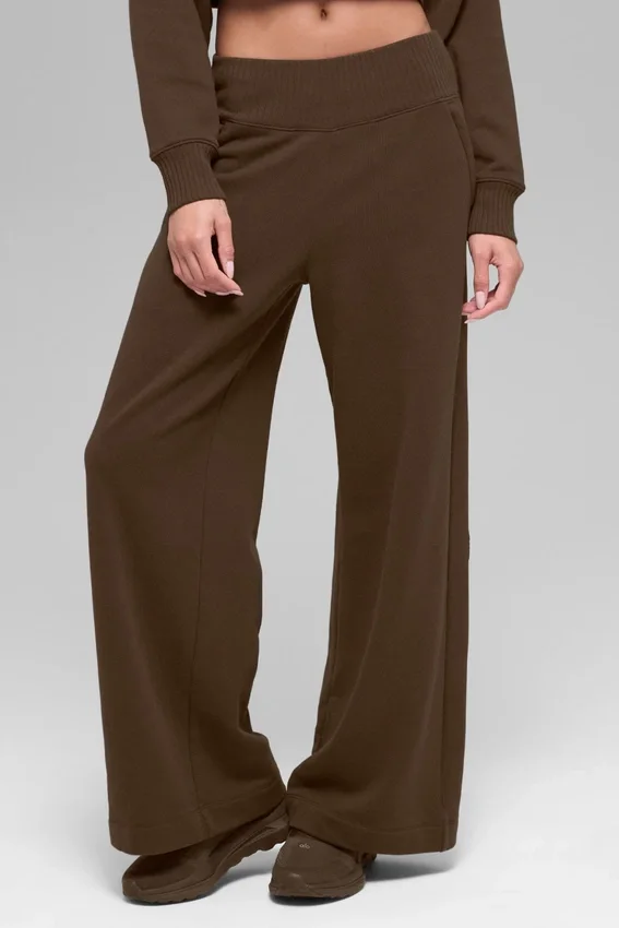 Pantalones de chándal de pierna ancha Serenity - Espresso