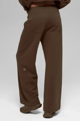 Pantalones de chándal de pierna ancha Serenity – Espresso