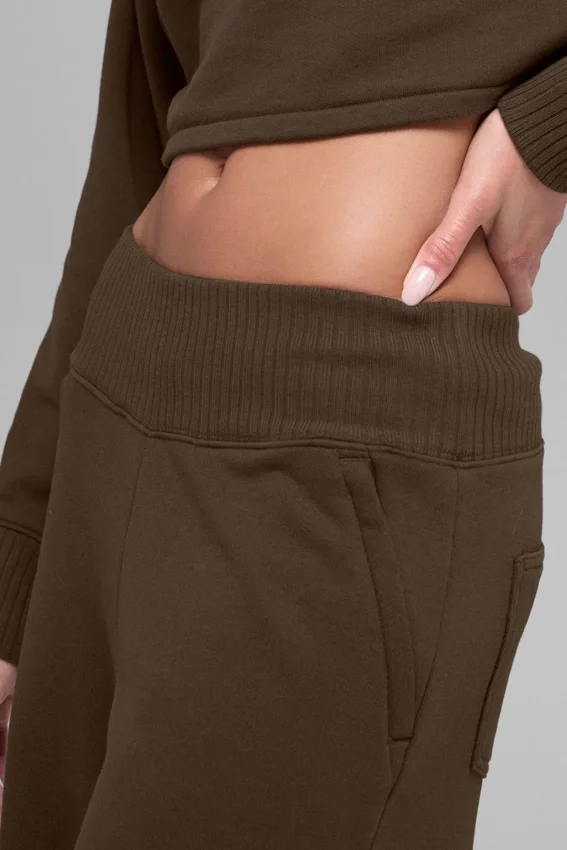 Pantalones de chándal de pierna ancha Serenity - Espresso
