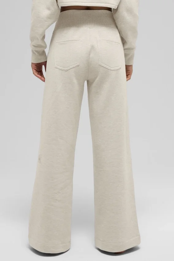 Pantalones de chándal de pierna ancha Serenity - Oatmeal Heather