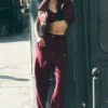 Pantalones de chándal de pierna recta Accolade - Burdeos