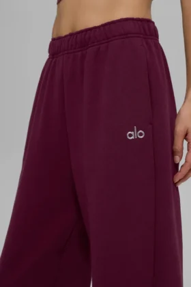 Pantalones de chándal de pierna recta Accolade – Burdeos