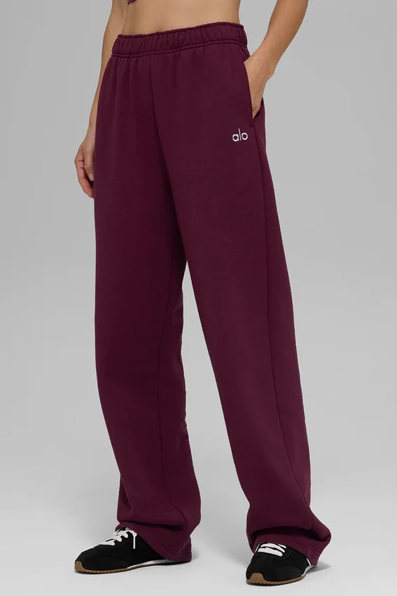 Pantalones de chándal de pierna recta Accolade - Burdeos