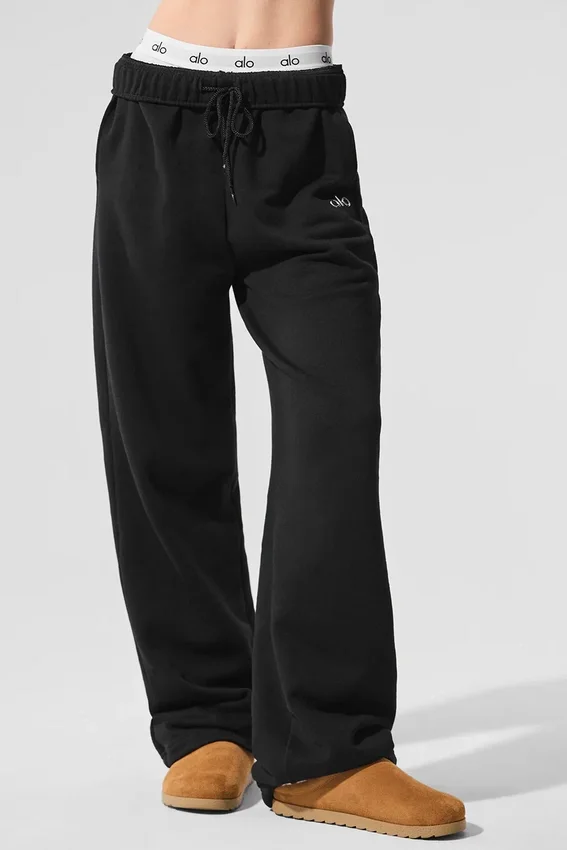 Pantalones de chándal de pierna recta Accolade - Negro