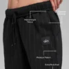 Pantalones de chándal de pierna recta con rayas finas - Rayas finas negras