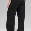 Pantalones de chándal de pierna recta con rayas finas - Rayas finas negras
