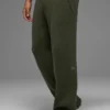 Pantalones de chándal de punto acanalado Domain - Verde oliva