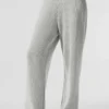 Pantalones de chándal Domain de punto acanalado - Gris jaspeado deportivo