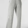 Pantalones de chándal Domain de punto acanalado - Gris jaspeado deportivo