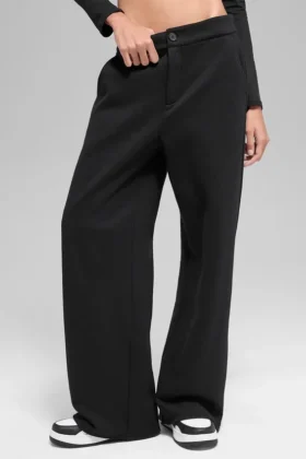 Pantalones de chándal High-Waist - Negro