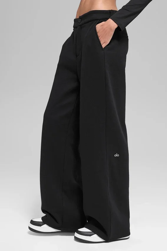 Pantalones de chándal High-Waist - Negro