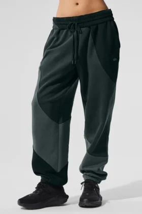 Pantalones de chándal Make Waves - Verde carbón tonal