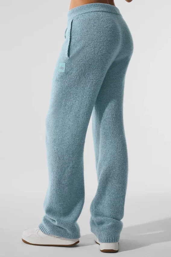 Pantalones de chándal New Class de lana y cachemira - Azul celestial jaspeado con granito
