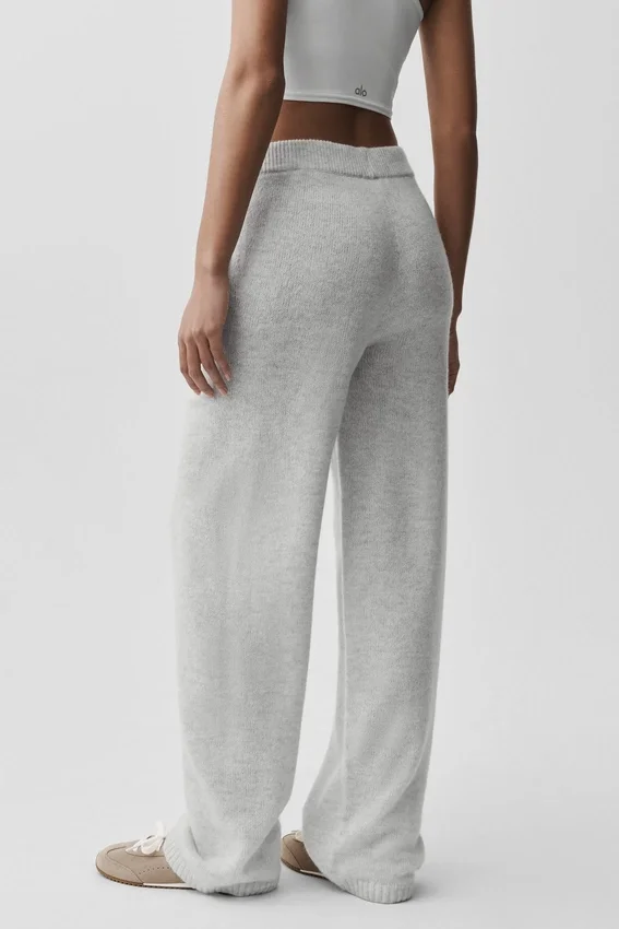 Pantalones de chándal New Class de lana y cachemira - Blanco jaspeado