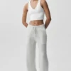 Pantalones de chándal New Class de lana y cachemira - Blanco jaspeado