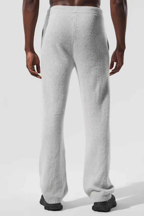 Pantalones de chándal New Class de lana y cachemira - Gris perla jaspeado