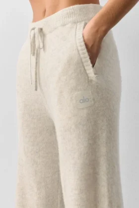 Pantalones de chándal New Class de lana y cachemira – Oatmeal Heather
