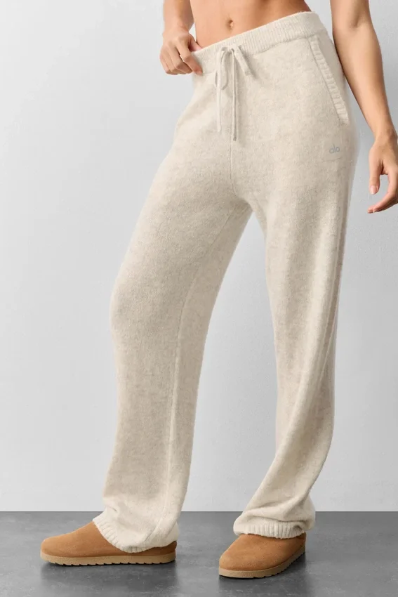 Pantalones de chándal New Class de lana y cachemira - Oatmeal Heather