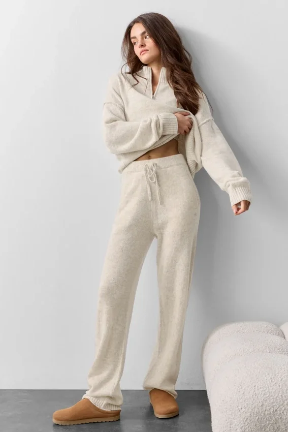 Pantalones de chándal New Class de lana y cachemira - Oatmeal Heather