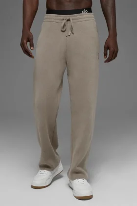 Pantalones de chándal Scholar de pierna recta - Cacao claro